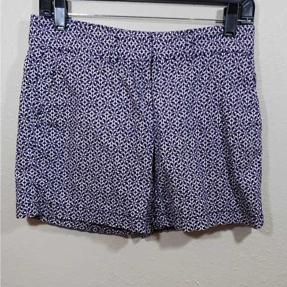 Loft blue and white floral print jacquard shorts size 00‎ - Picture 1 of 5